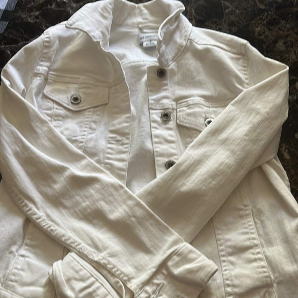 Liz claiborne white coat